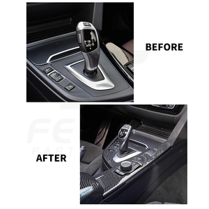 Kit d'accessoires intérieurs en fibre de carbone FEIXIAN pour BMW Série 3 F30 F35, ABS, style Business/Luxe, panneau de commande multimédia central - Product Image 4