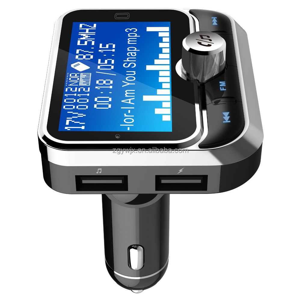 Оптовая продажа, современный многоязычный дисплей, автомобильный Bluetooth-телефон, комплект громкой связи с MP3-плеером, аудио Fm-передатчик