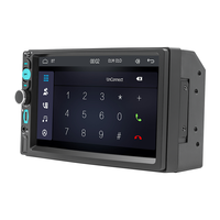 Radio para Auto BQCC 2DIN con Pantalla Táctil IPS de 7 Pulgadas, RGB, Mirror Link, FM/USB/AUX/SWC, Reproductor Multimedia con Carplay
