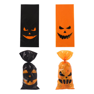 50 pezzi sacchetti di biscotti di Halloween Mini Halloween caramelle Buffet <span class=keywords><strong>borsa</strong></span> piccola zucca dolcetto o scherzetto sacchetti per bambini ragazzi ragazze feste bomboniere - Product Image 1