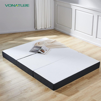 Matelas pliable tout-en-un de 2 pouces d'épaisseur, fermeté moyenne, doux et résistant à l'humidité, en POE, non toxique, certifié OEKO-TEX, hypoallergénique, en tissu maillé pour chambre à coucher