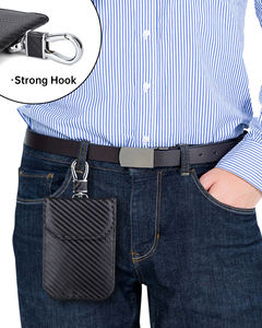 Sac Faraday en cuir PU, téléphone portable protecteur de pochette de porte-clés de voiture Faraday, <span class=keywords><strong>portefeuille</strong></span> de voiture <span class=keywords><strong>anti</strong></span>-<span class=keywords><strong>piratage</strong></span> bloquant le signal RFID - Product Image 6