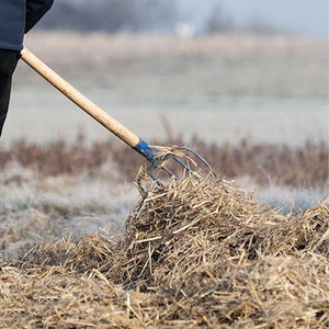 20-Zoll-Stahl Manuelle Spaten Landwirtschaft Gabel Hacke Dirtbike Garten gabeln für Pferde mist Pitch Hay Stable Fox Hay Tools - Product Image 4