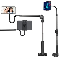 Support de téléphone pour tablette support de pince de bureau pour la diffusion en direct supports paresseux portables supports de vidéo en direct de chevet