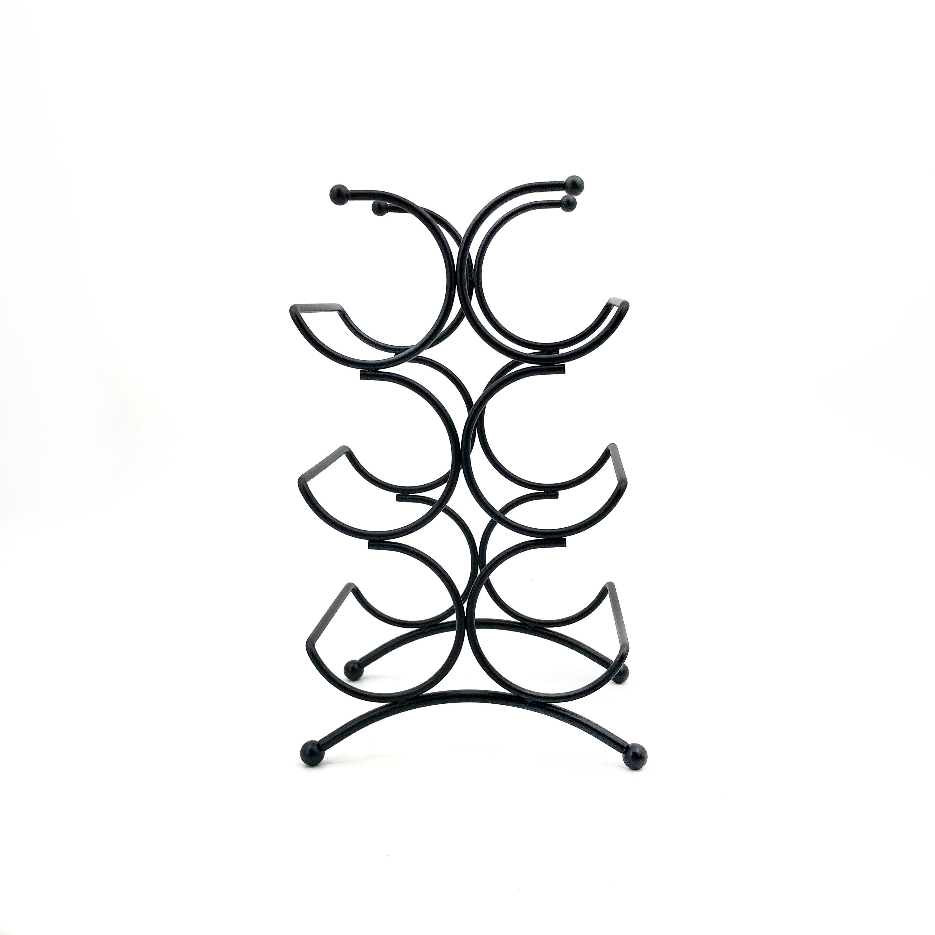 Cheap price wholesale modern design table beer bottle cabinet holder steel waterproof black coated wine rack