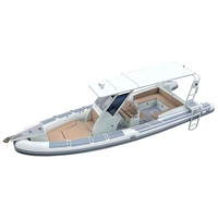 Bateau pneumatique de luxe en aluminium RIB860 Hypalon/Orca à coque en V profonde de 29 pieds avec T Top pour la famille à vendre