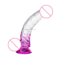 Vente en gros de Godemichés réalistes en gelée avec ventouse pour plaisir anal et vaginal, jouets sexuels pour adultes, et moules de godemichés réalistes de grande taille pour femmes et hommes