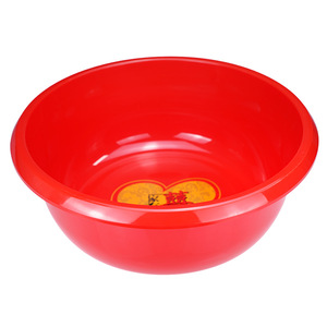 Bassin de mariage rond en plastique rouge vif durable pour la mariée, pour l'artisanat de mariage, 35x27x14cm 38x28x15cm 43x32x17cm 49x36x19cm - Product Image 2