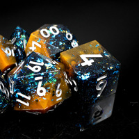 Jeu de dés DND 7 pièces, dés en résine à bords tranchants, dés polyédriques pour jeux de rôle, donjons et dragons, jeux de table RPG