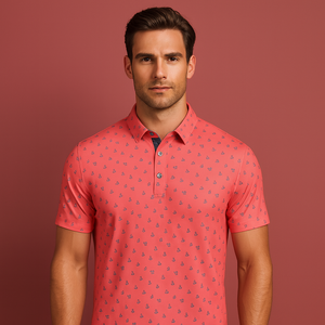 Camiseta Polo de golf con logotipo personalizado de alta calidad OEM de secado rápido adecuada para impresión completa - Product Image 1