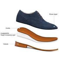 Chaussures Derby Formelles pour Hommes, Vente en Gros Usine, Rehaussantes 7cm, en Cuir Véritable Respirant, pour Mariage