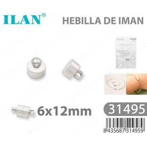 Chiusura Magnetica Ilan 6x12mm Cilindrica per Bracciali e Gioielli - Product Image 1