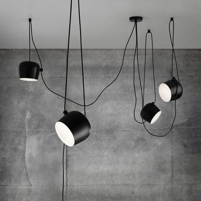 Drum Pendant Lamp LED Hanging Chandeliers Restaurant Kitchen Nordic Industrial Pendant Lights