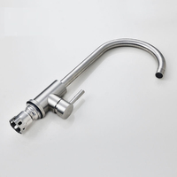 Robinet de cuisine avec évier intégré, eau chaude/froide, acier inoxydable 304, flexible, finition céramique chromée, montage sur plan, design moderne