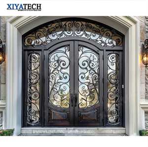 Xiyatech ประตูเหล็กดัดตกแต่งกลางแจ้งสไตล์ทันสมัยสินค้าสำเร็จรูปกันน้ำสำหรับวิลล่า - Product Image 1