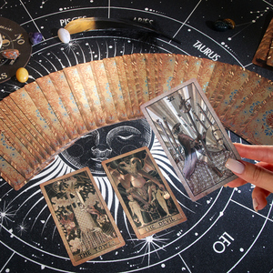 Classique pour les cartes de tarot Waite Feuille d'or Papier d'art imperméable et plastique pour les débutants pour la divination et la prophétie - Product Image 4