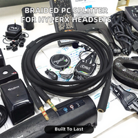 Kabel Ekstensi Splitter PC Kepang Pengganti 3.5mm 2m untuk Kamera Mobil, Kingston HyperX Cloud Stinger Mix Alpha