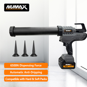 Numax 300ML 600ML <span class=keywords><strong>Cartouche</strong></span> de <span class=keywords><strong>silicone</strong></span> et mastic adhésif pour saucisses <span class=keywords><strong>Pistolet</strong></span> à calfeutrer électrique sans fil alimenté par batterie 20V - Product Image 2
