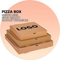 Boîte à pizza pliable Press-Seal HuiLong PS-005 18,5x18,5x4cm en carton résistant à la chaleur, taille/couleur personnalisable, service OEM/ODM