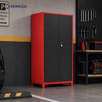 Grand armoire de rangement en acier pour carport avec serrure numérique, organisateur de garage pour stationnement résidentiel et appartements, fournisseur