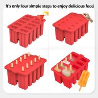 Qualité alimentaire Sans BPA Personnalisé Nouveau 10 cavités Silicone Pop Makers Popsicles Moules pour crème glacée Popsicles