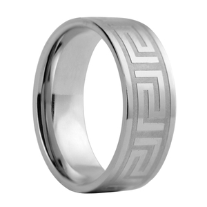แหวนแต่งงานไทเทเนียมลายกรีก - Product Image 3