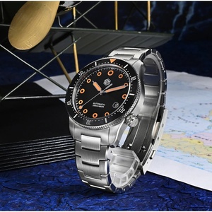 San Martin Men Automatic <b>Watch</b> 39.5mm Diver <b>Mechanical</b> Wristwatch 20ATM Waterproof BGW-X1 Luminous Sapphire YN55 Ceramic Bezel - Product Image 3