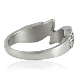 European American Style Titanium Steel Wing <b>Ring</b> Women's Punk Fashion <b>Open</b> Design Feather Shape Jewelry Gift 21 - Product Image 2