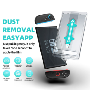 Miếng dán cường lực Full Glue HD trong suốt, không bọt khí cho Nintendo Switch <span class=keywords><strong>2</strong></span> kèm bộ dụng cụ dán dễ dàng, chống bụi - Product Image 4