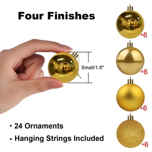 Decorazioni infrangibili <span class=keywords><strong>albero</strong></span> di natale appese <span class=keywords><strong>oro</strong></span> decorazioni di natale palline di plastica - Product Image 5