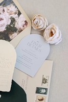 Carte d'invitation de mariage personnalisée en papier coton effet miroir style européen, faite à la main, pour cérémonie moderne, destination, amour
