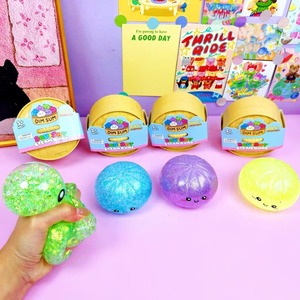Jouet anti-stress Squishy en forme de pain vapeur coloré avec visage souriant, en maltose, avec boîte - Product Image 4