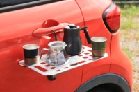 Ensemble de cafetière portable pour l'extérieur avec plateau magnétique, kit de café de voyage pour le camping, les pique-niques et les voyages