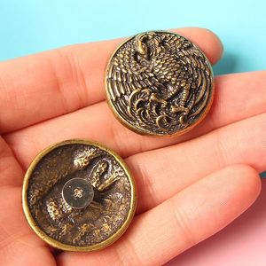 Zytpanvm PC Vintage Brass Phoenix Totem Conch Rivets Spiral Decorative <b>Metal</b> Hardware Special For DIY Leather <b>Wallet</b> Making Acce - Product Image 4