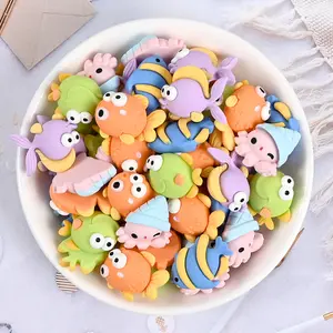 Marine Fish Octopus Flatback Resin Charms Marine Fish For Slime Mobile Case Keychain DIY Craft Decoration Flat Back Resin