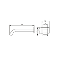 Vancoco Robinet à capteur mural innovant Robinet infrarouge de bassin Robinet automatique pour centre commercial