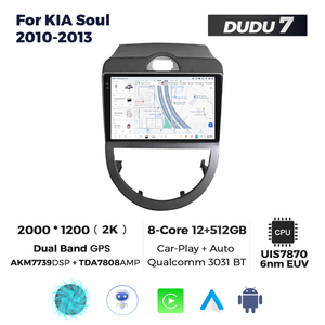 DUDUAUTO para KIA <span class=keywords><strong>Soul</strong></span> 2010-2013, Sistema Multimedia Android Modificado para Auto, Navegación Bluetooth, Carplay, Pantalla de Visión Trasera - Product Image 3