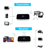 Émetteur-récepteur audio Bluetooth 5.3 2 IN 1 3.5mm AUX Jack RCA USB Dongle Musique Adaptateur sans fil pour voiture PC TV Casque d'écoute