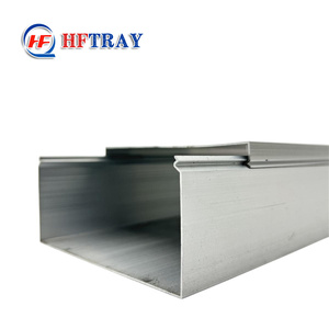 Bandeja portacables de aluminio sólido HFTRAY de 100 mm de altura, pregalvanizada, para la instalación de cables - Product Image 3