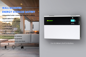 แบตเตอรี่ลิเธียมไอออนแบบติดผนัง LFP51200 ขยายความจุได้ 10kwh 20kwh 30kwh อายุการใช้งานยาวนาน สำหรับเก็บพลังงานแสงอาทิตย์ - Product Image 2