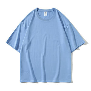 เสื้อยืดผู้ชายสีเขียว แขนสั้น คอกลม แต่งขอบตัดกัน ทรงปกติ สวมใส่สบาย สีพื้น ผ้าฝ้าย - Product Image 5