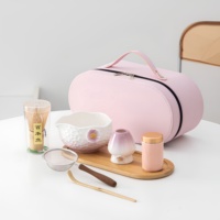 Ensemble de cérémonie du thé japonais Anji Newell, 8 pièces, bol en céramique, fouet en bambou, boîte cadeau, peint à la main, pour la maison, le café