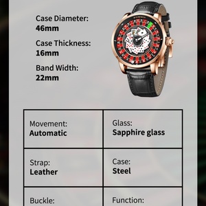 Reloj Mecánico PINDU NUEVO con Esfera Giratoria, Movimiento Japonés NH35, Cristal de Zafiro, Resistente al Agua, Reloj Automático de Lujo y Moda para Hombre - Product Image 6