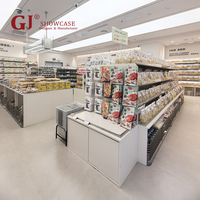 Étagère de présentation de snacks en métal sur pied personnalisée pour les magasins de proximité, les étagères de supermarchés, les présentoirs de produits frais