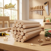 Vente en gros de tiges en bois, longueur 1219,2 mm, diamètres de 3,2 mm à 22,2 mm, directement de l'usine, idéales pour la fabrication de meubles, le bricolage et le jardinage