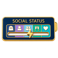 Supplier Bros Pin Logam Enamel Lunak Berkilau Nikel, Pesan Status Introvert Ekstrovert, Grosir