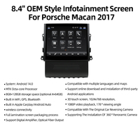 Sistema de Navegación GPS con Pantalla Táctil Android de 8.4 Pulgadas para Macan 2017, CarPlay Inalámbrico, DSP Automático, Montaje en el Tablero OEM, Estéreo para Auto, 1 Año de Garantía