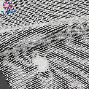 Venta al por mayor 100% fibra de poliéster blanco suave melocotón corazón Dot Jacquard tul Power Mesh tejido de punto ropa de escenario vestido falda hilo - Product Image 4