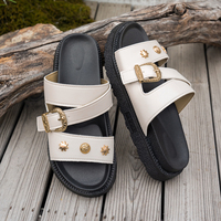 Sandales compensées d'été respirantes à boucle pour femme, idéales pour l'extérieur |   Vente en gros d'usine OEM, personnalisable, meilleure qualité