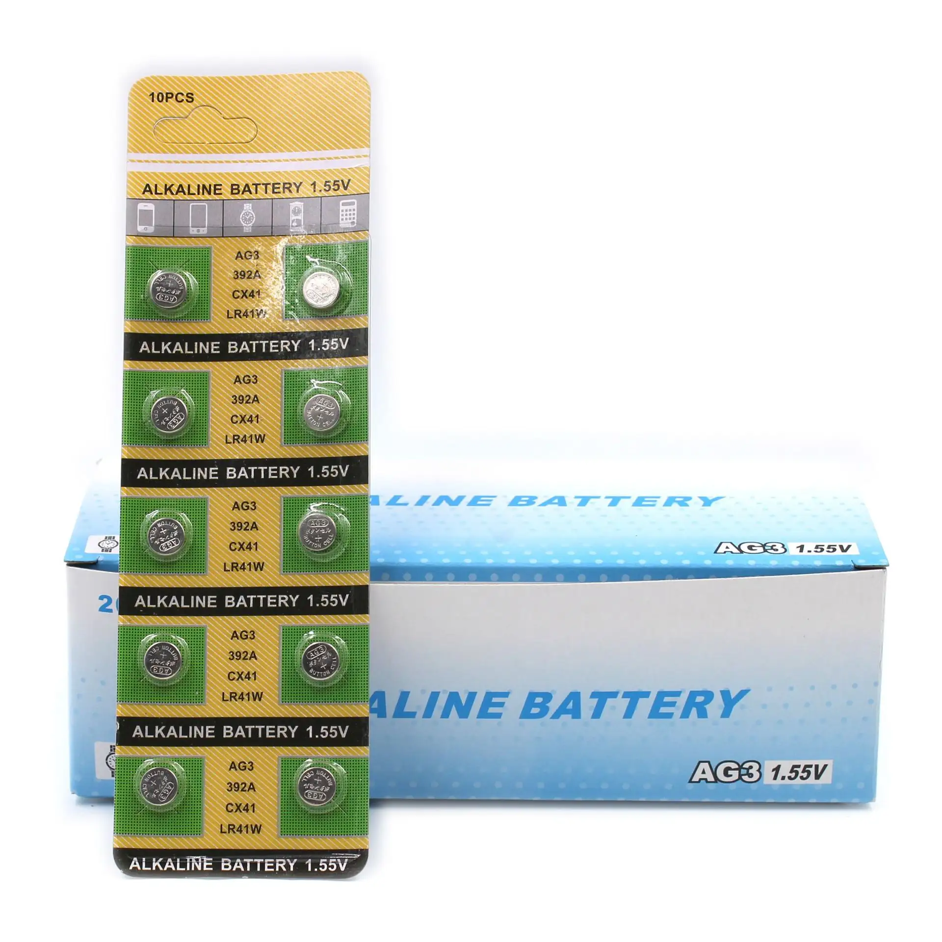 AG3 Tombol Baterai LR41 Memeriksa Uang Light Mainan Lilin Telinga Sendok Baterai Tombol 392 Watch Battery